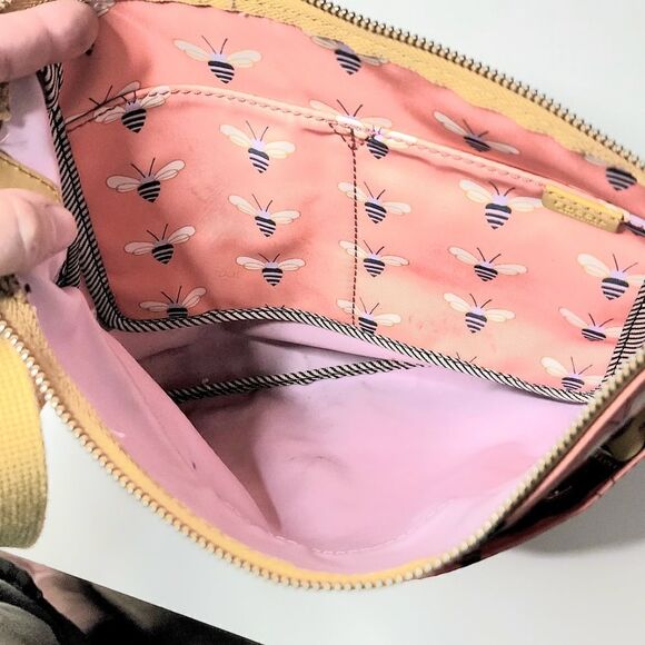 Fossil bumble bee adjustable crossbody handbag purse - Picture 5 of 8